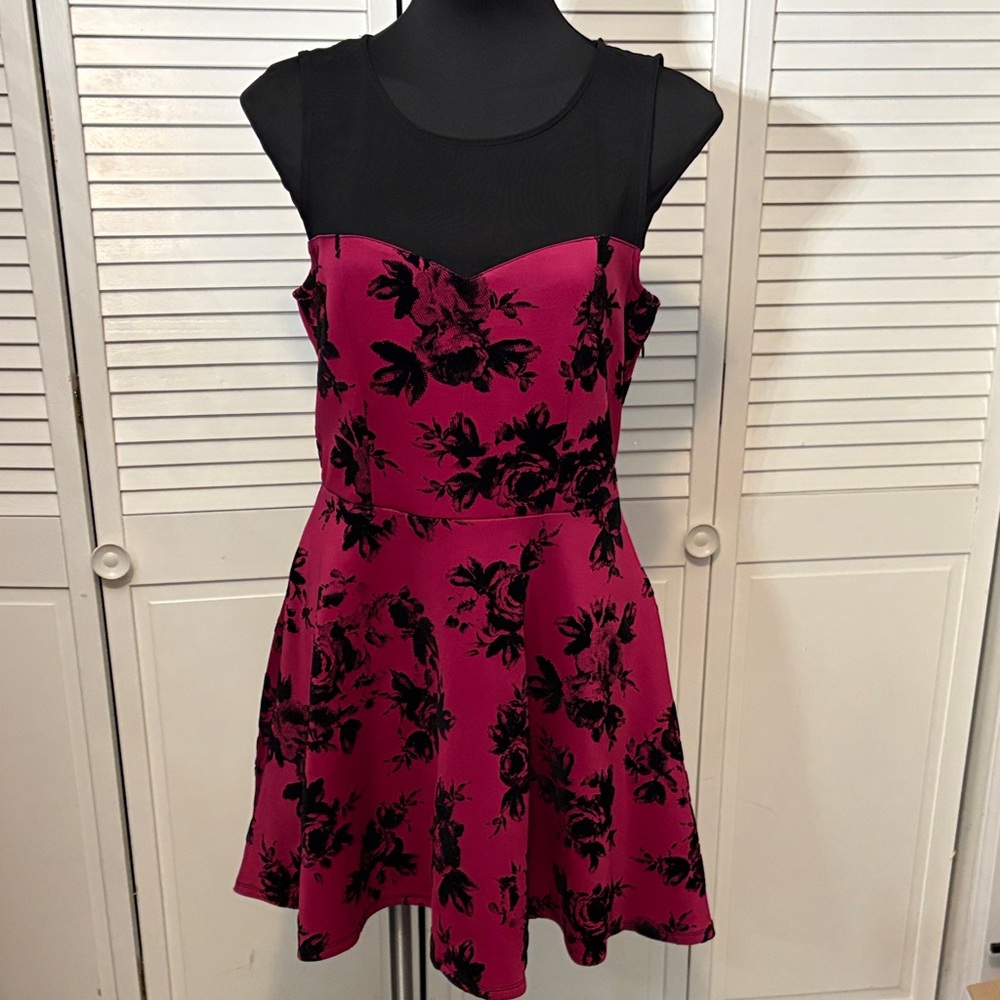 Trixxi Pink and Black Dress